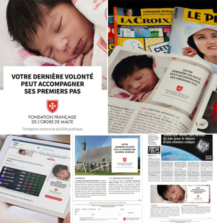 Campagne marketing digitale leg Fondation Ordre de Malte France