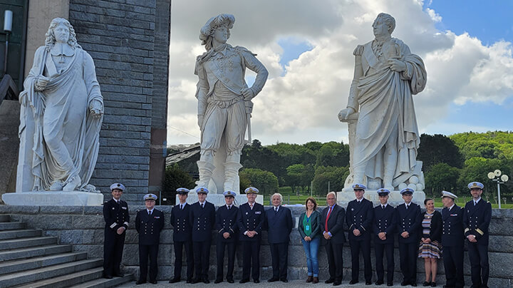 La Fondation Française de l’Ordre de Malte a inauguré à l’École navale, les trois statues de Versailles restaurées grâce à son mécénat