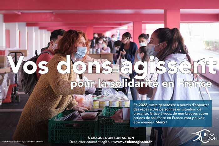 Vos dons agissent pour la solidarité en France