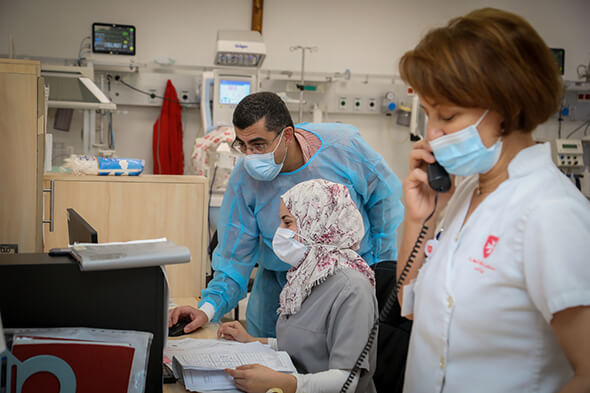l’hôpital de la Sainte Famille en Palestine
